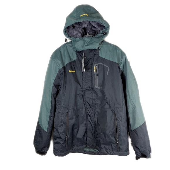 GEMYSE Men's M Mountain Waterproof Ski Snow Black Green WinterJacket - Picture 6 of 15